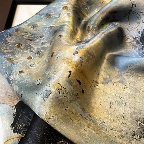 100% silk scarf square bandana ballerina - Picture 3 of 4